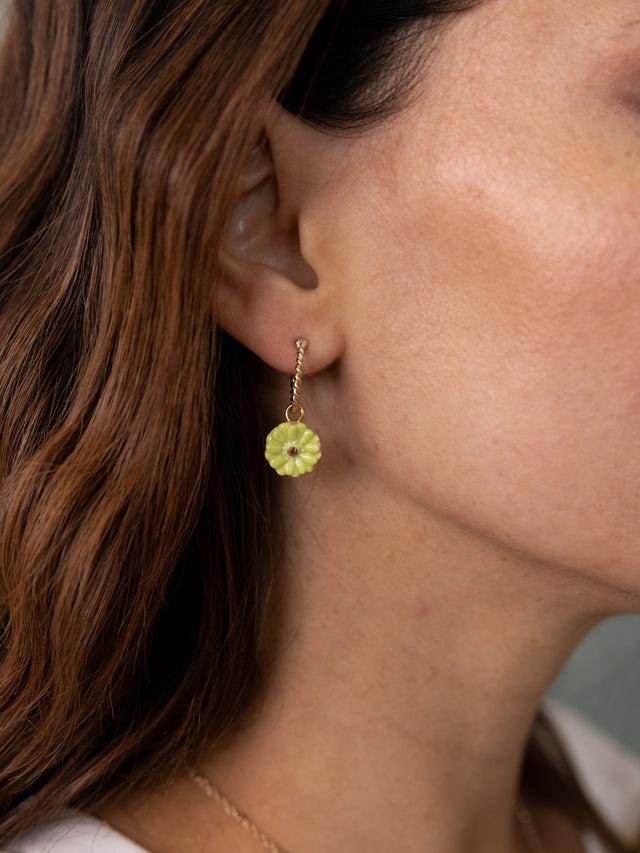 Nach Bijoux Mini Créole Fleur Verte