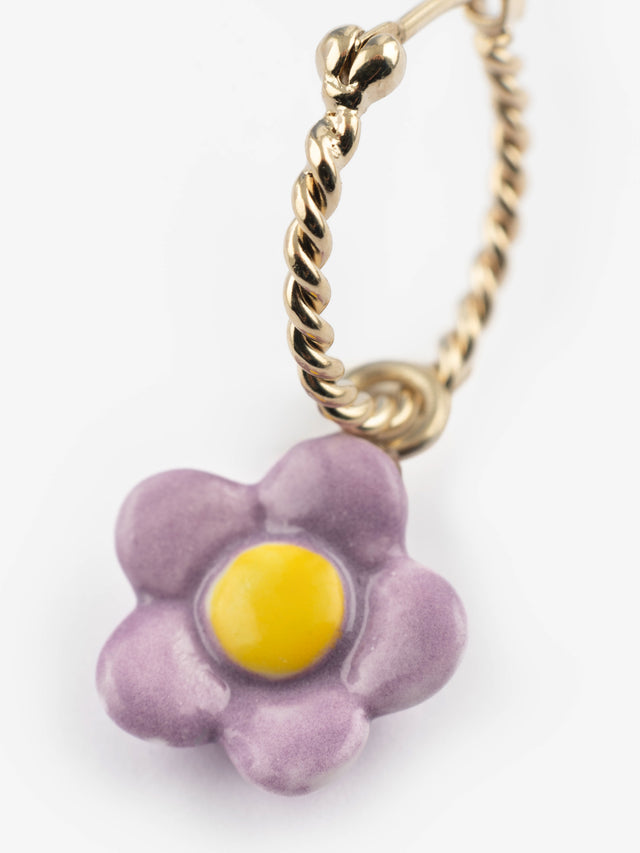 Nach Bijoux Mini Créole Fleur Violette