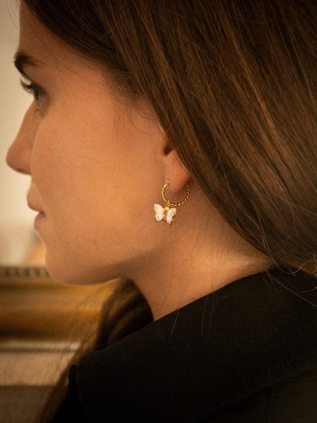 Nach Bijoux Mini Créole Papillon - Vendue à L'unité