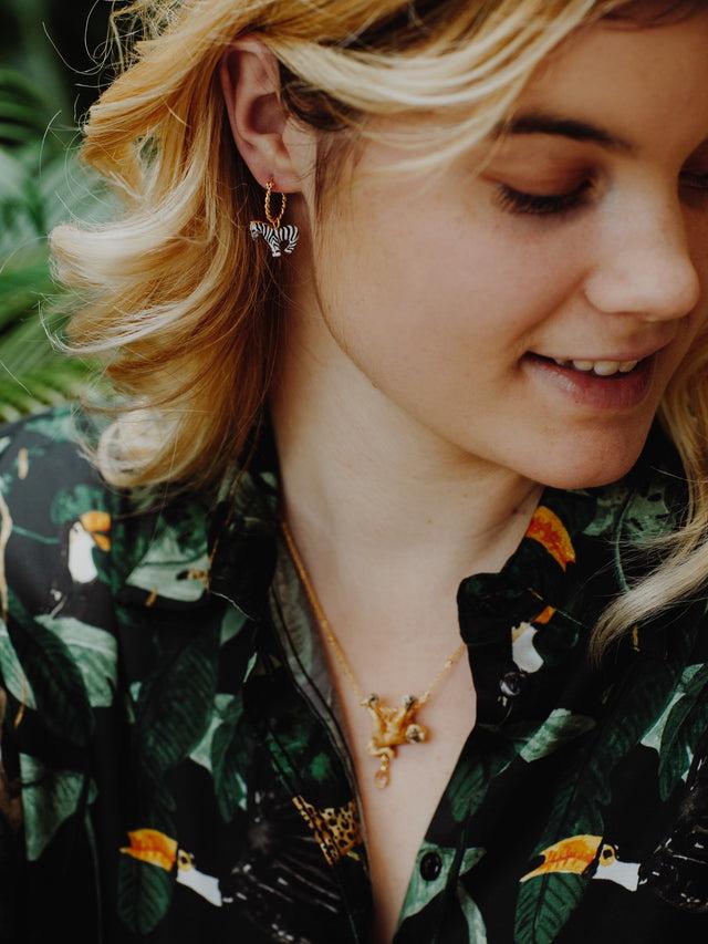 Nach Bijoux Mini Créole Zèbre - Vendue à L'unité