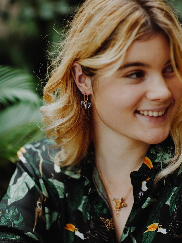 Nach Bijoux Mini Créole Zèbre - Vendue à L'unité