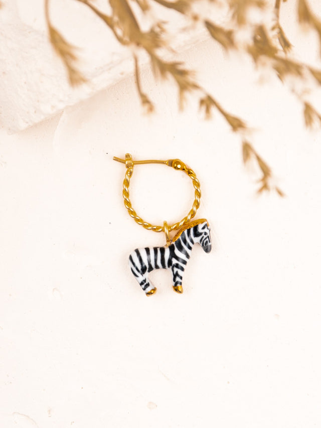 Nach Bijoux Mini Créole Zèbre - Vendue à L'unité