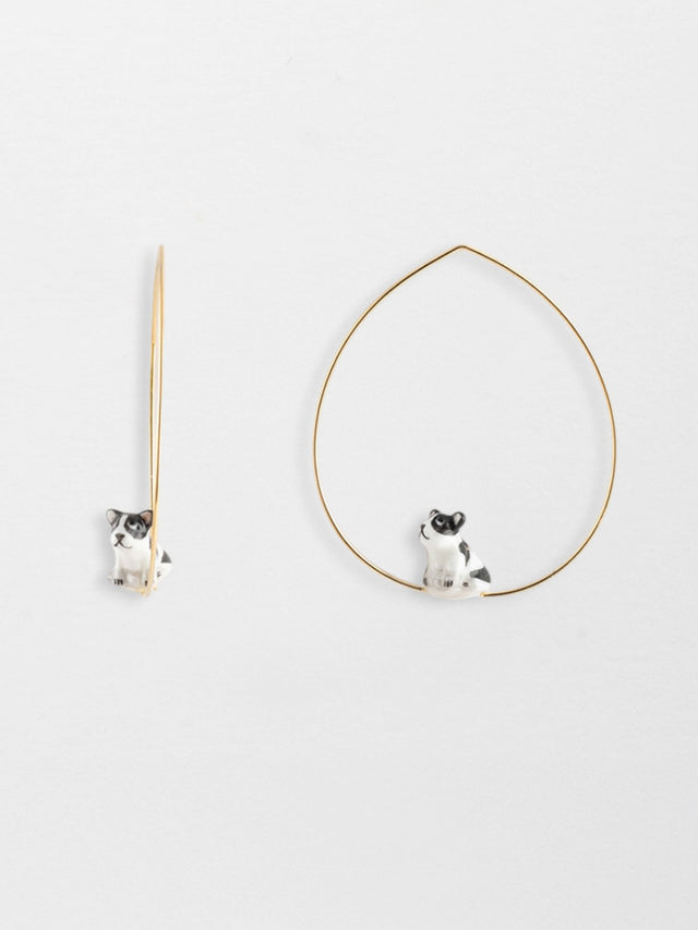 nach bijoux Petites créoles bouledogue français