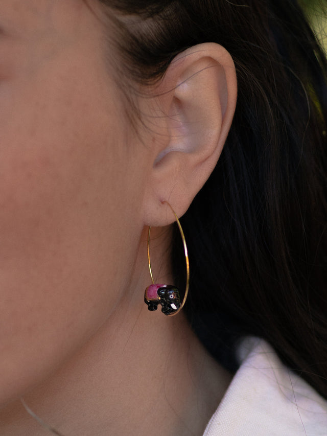 Nach Bijoux Petites Créoles éléphant D'Asie