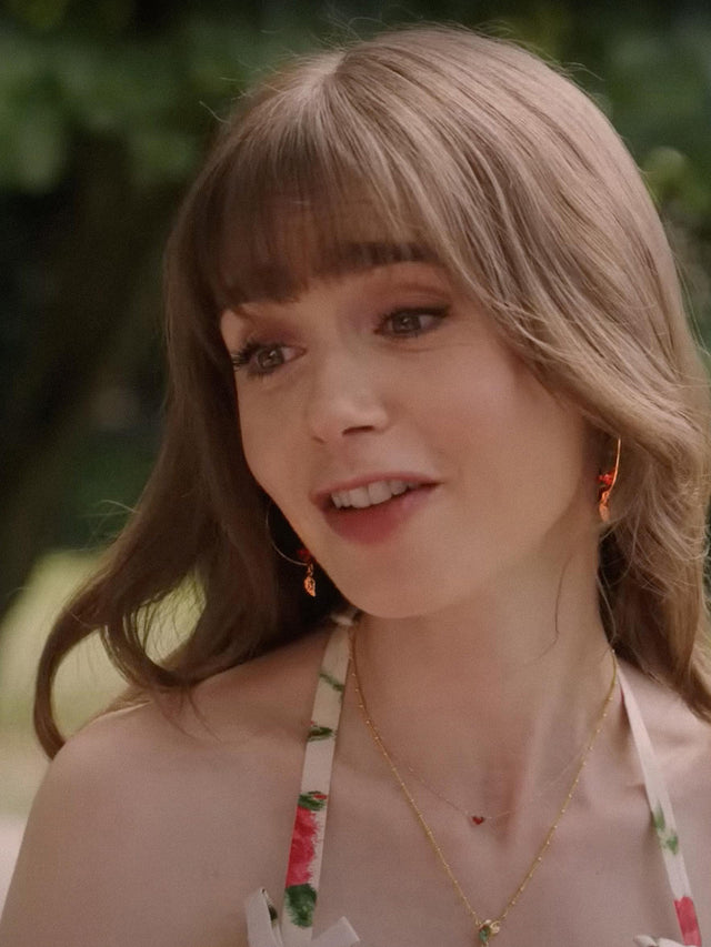 Nach Bijoux Petites Créoles Feuille & Coccinelle