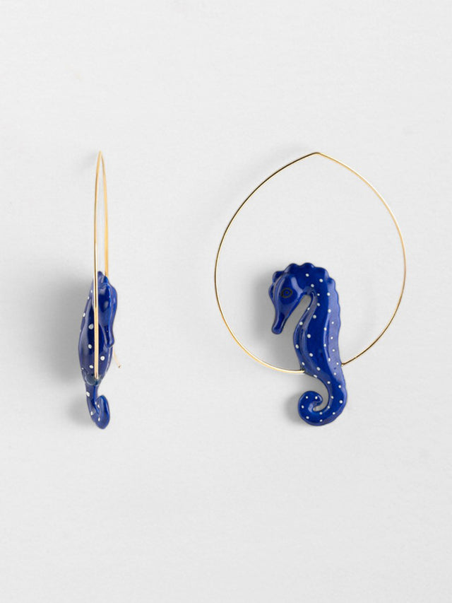 nach bijoux Petites créoles hippocampe