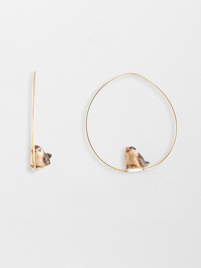 nach bijoux Petites créoles moineau