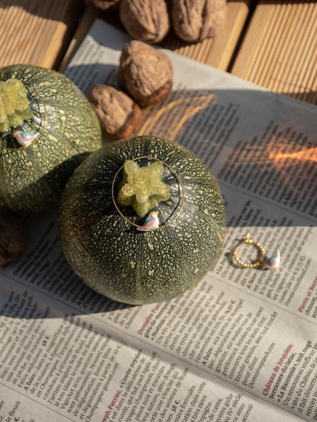 Nach Bijoux Petites Créoles Oiseau Bleu
