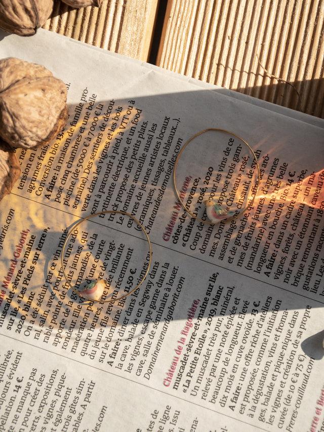 Nach Bijoux Petites Créoles Oiseau Bleu