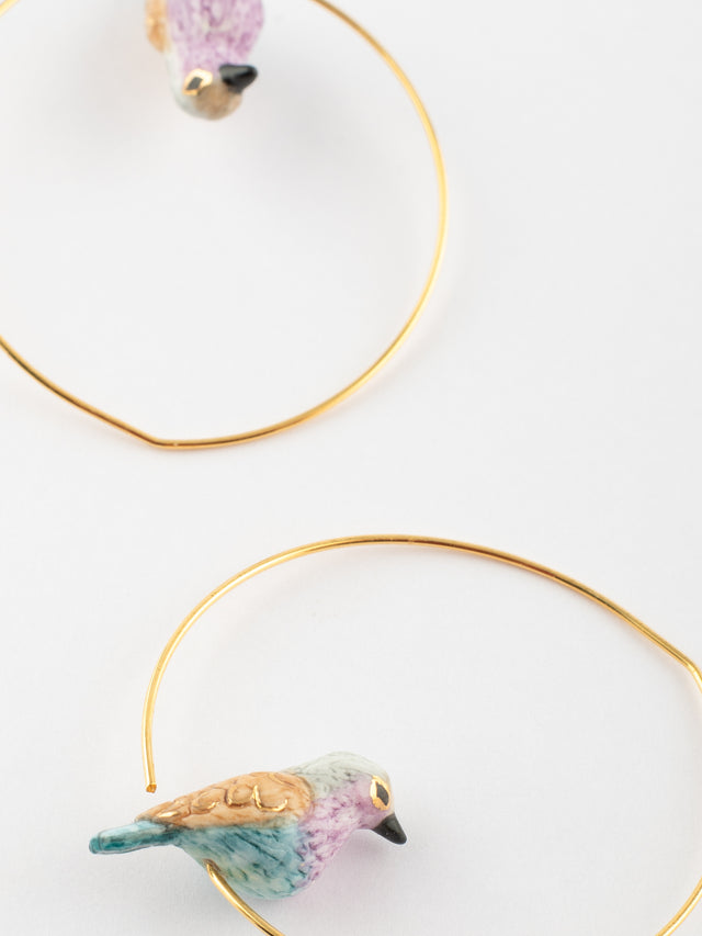 Nach Bijoux Petites Créoles Oiseau Rollier