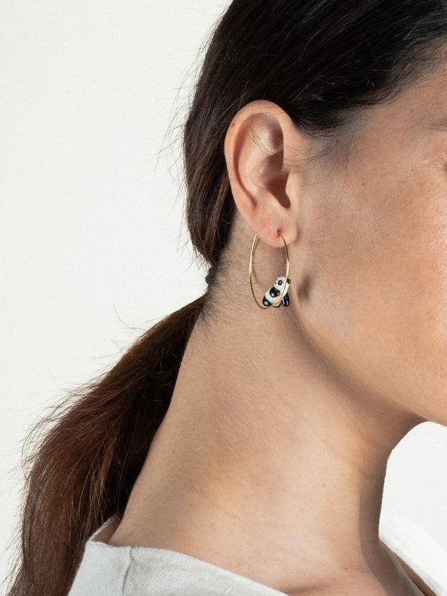 Nach Bijoux Petites Créoles Panda Dormant