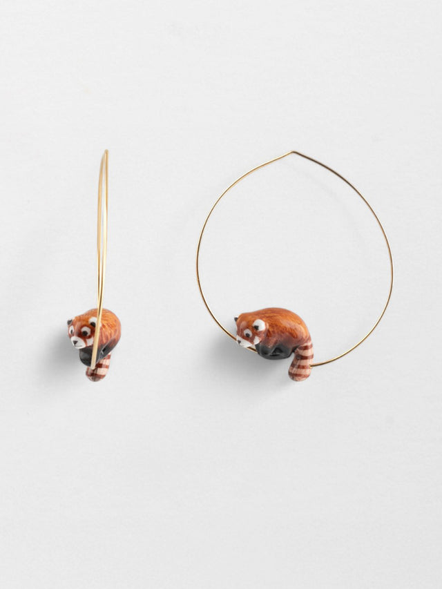 nach bijoux Petites créoles panda roux