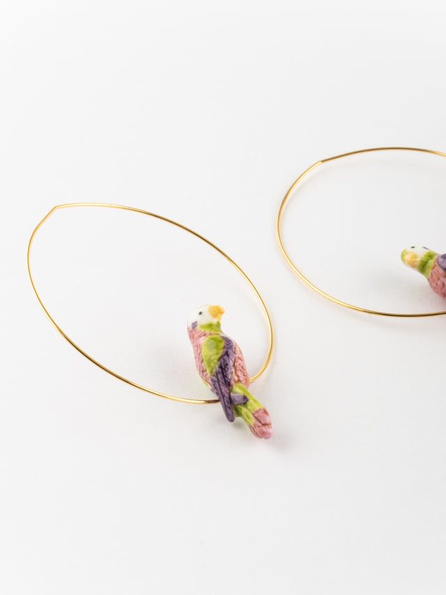 Nach Bijoux Petites Créoles Perruche à Moustaches