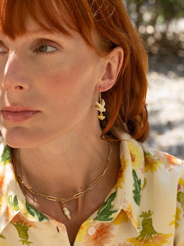 Nach Bijoux Petites Créoles Perruches & Perles