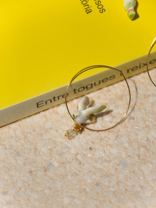 Nach Bijoux Petites Créoles Perruches & Perles