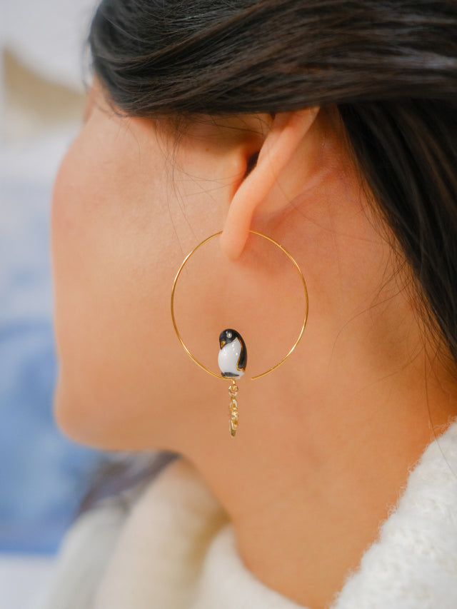 Nach Bijoux Petites Créoles Pingouin - Arctique