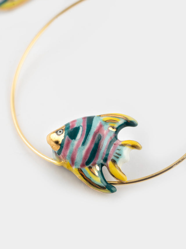 Nach Bijoux Petites Créoles Poisson Arc-en-ciel