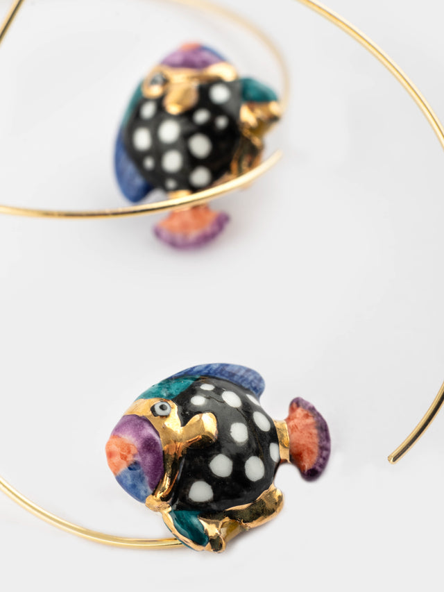 Nach Bijoux Petites Créoles Poisson Tacheté