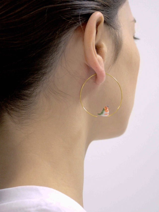 Nach Bijoux Petites Créoles Rouge-gorge