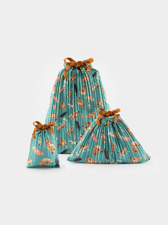 nach bijoux Pochette cadeau upcyclé bleu