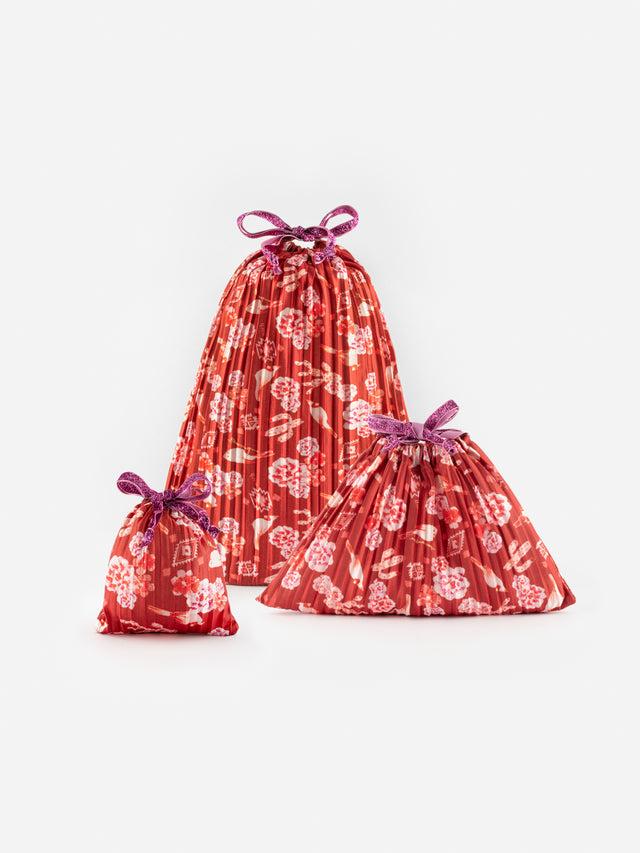 nach bijoux Pochette cadeau upcyclé rouge