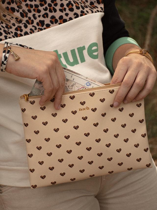 Nach Bijoux Pochette Coeurs Léopard