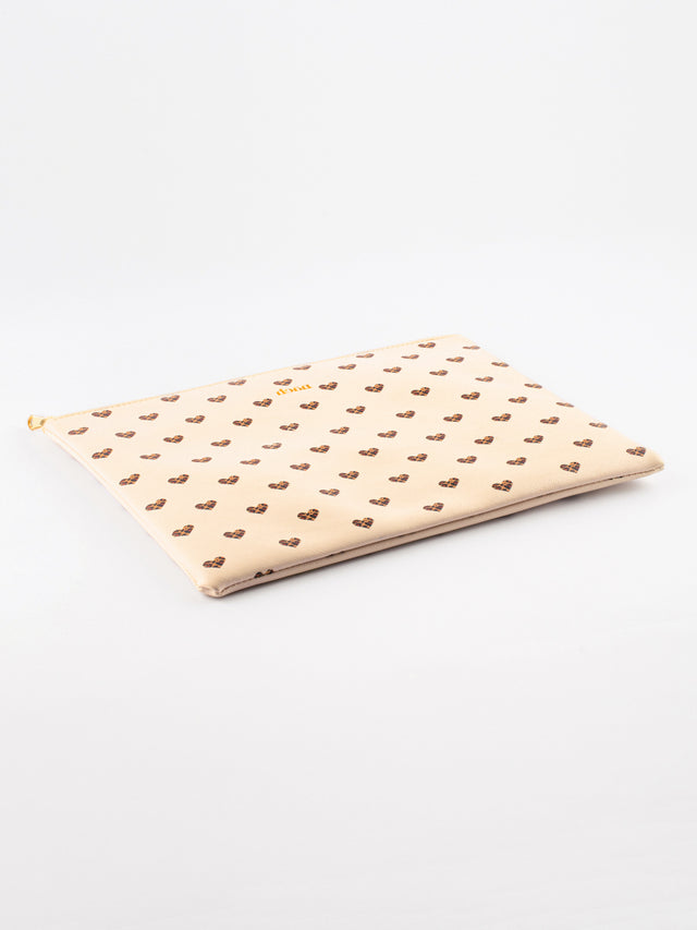 nach bijoux Pochette coeurs léopard