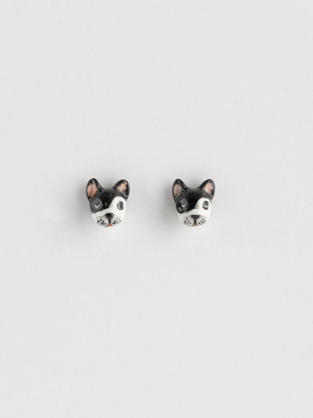 nach bijoux Puces d'oreilles bouledogue
