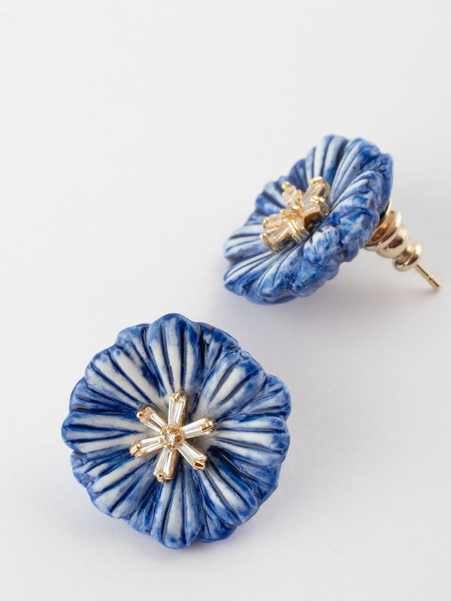 Nach Bijoux Puces D'oreilles Chardon Bleu