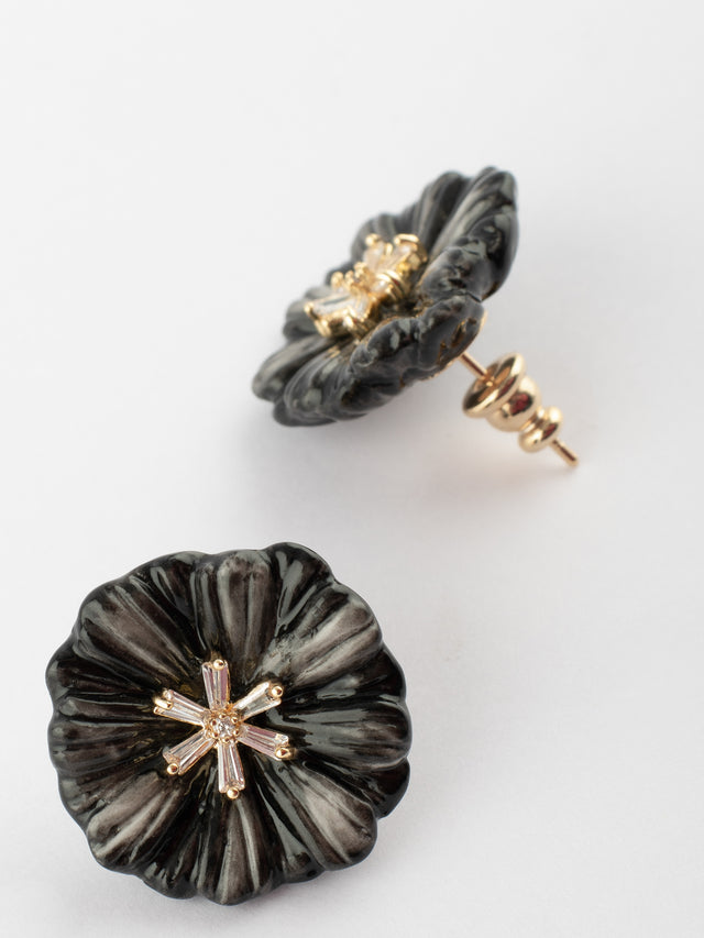 Nach Bijoux Puces D'oreilles Chardon Noir