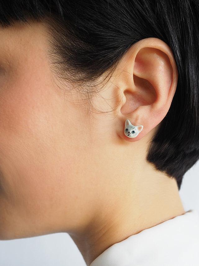 Nach Bijoux Puces D'oreilles Chat Tabby