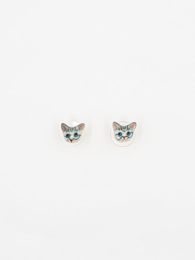 nach bijoux Puces d'oreilles chat tabby