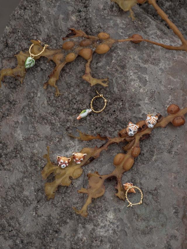 Nach Bijoux Puces D'oreilles Panda Roux