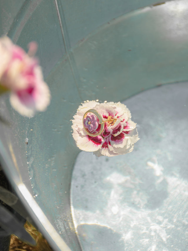 Nach Bijoux Puces D'oreilles Rondes Pensée