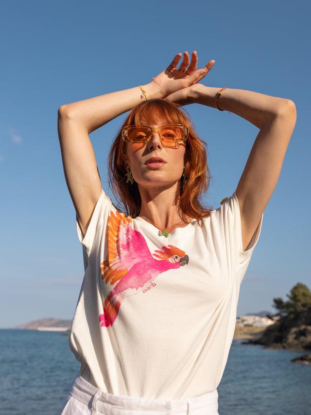 Nach Bijoux T-shirt Cacatoès Rose