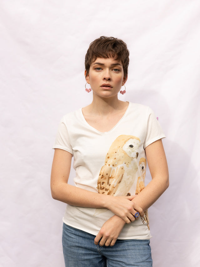 nach bijoux T-shirt chouettes