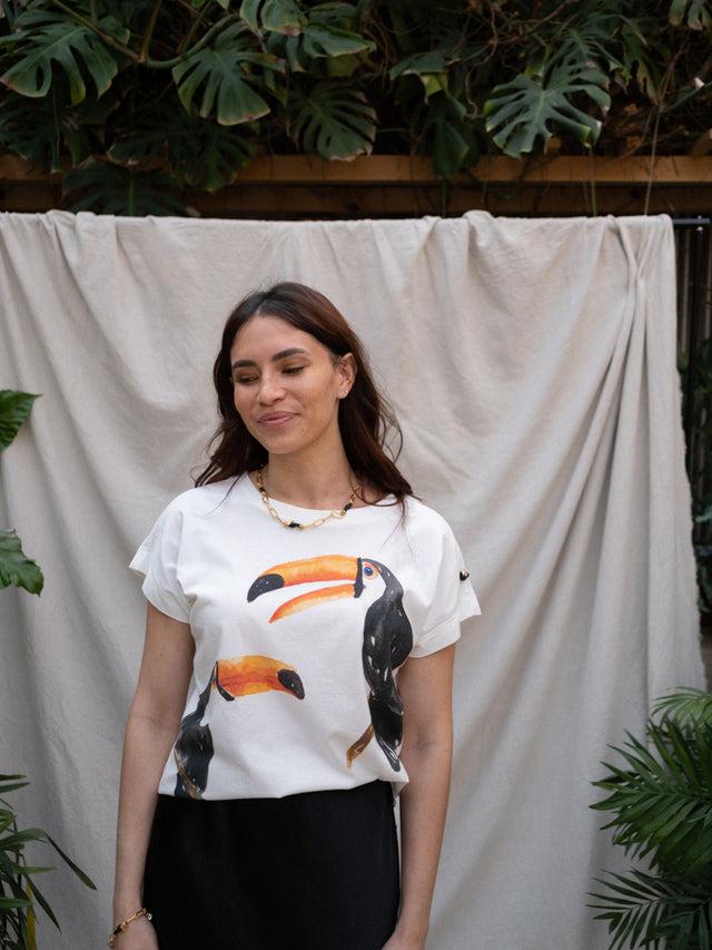 Nach Bijoux T-shirt Couple De Toucans