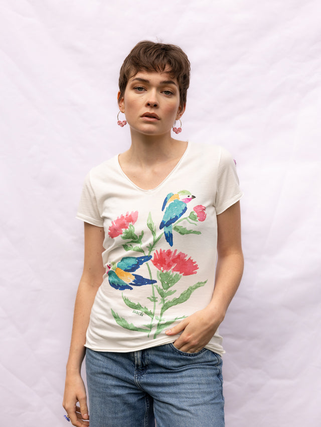 nach bijoux T-shirt fleur sauvage