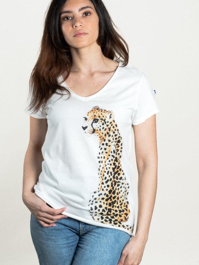 Nach Bijoux T-shirt Guépard Assis