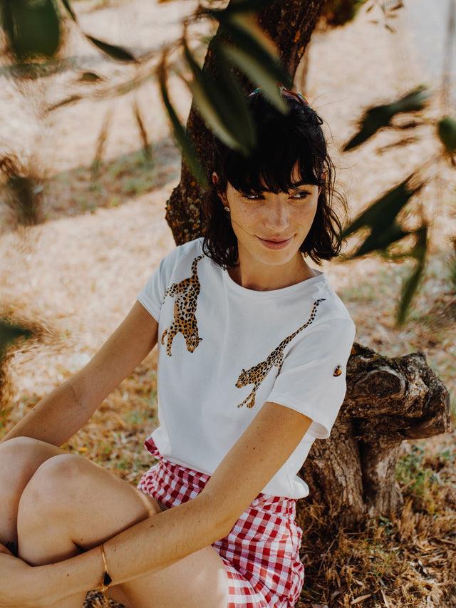 Nach Bijoux T-shirt Léopard Face à Face