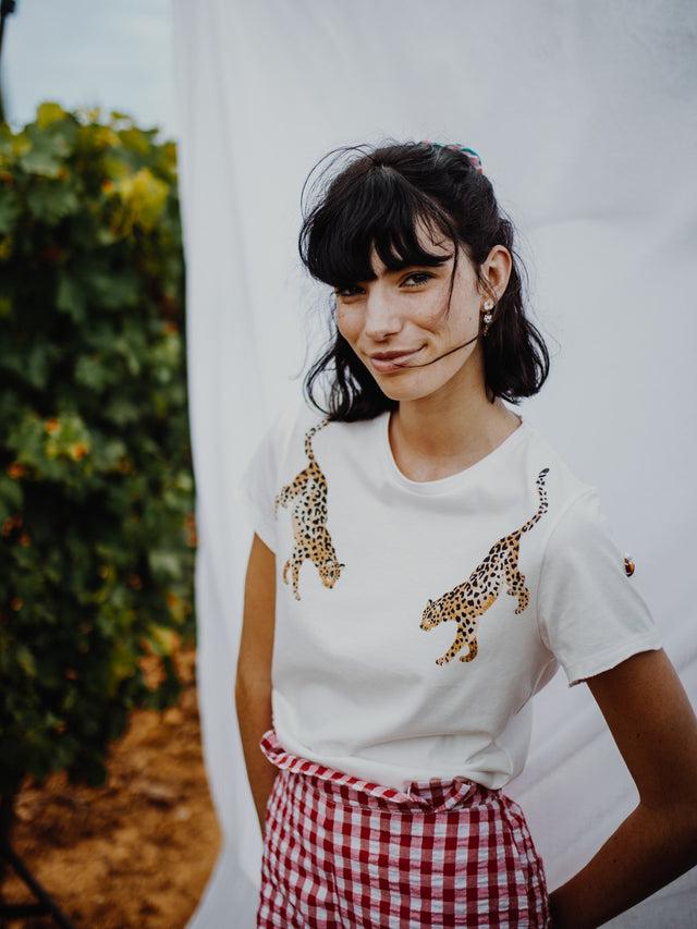 Nach Bijoux T-shirt Léopard Face à Face