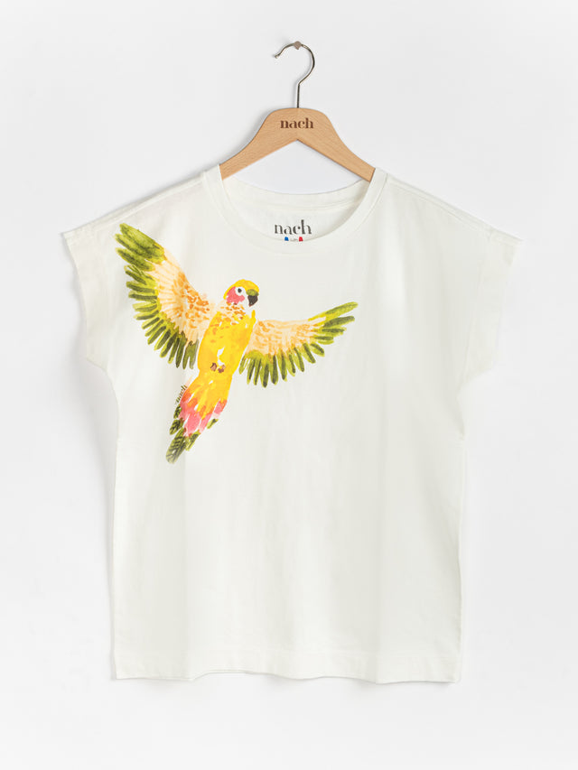Nach Bijoux T-shirt Perruche Jaune