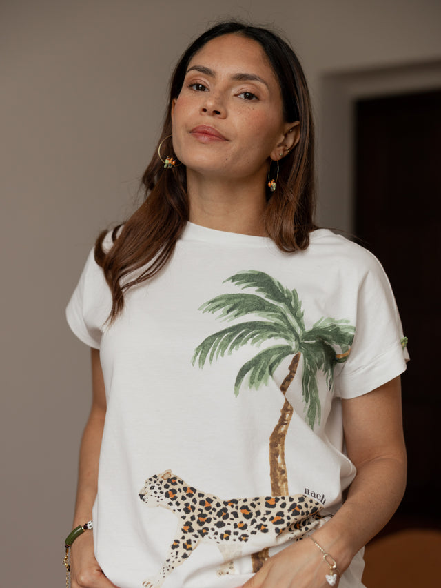 nach bijoux T-shirt Tomy - Palmier