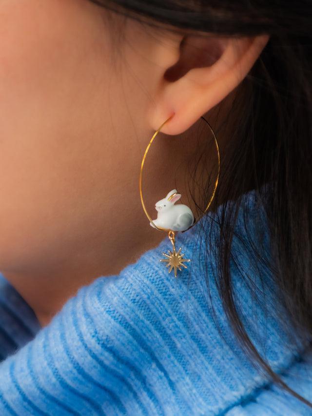 Nach Bijoux Petites Créoles Lièvre Polaire - Arctique