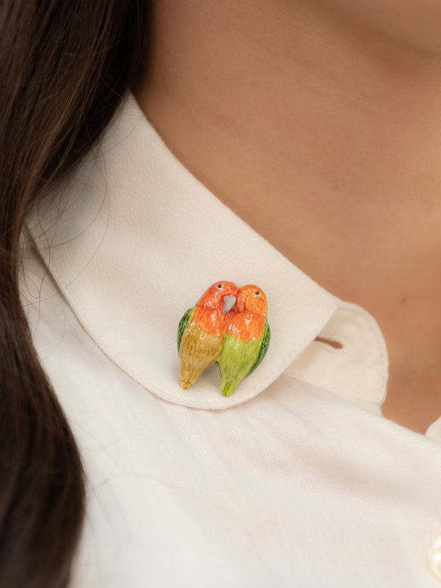 Nach Bijoux Pin's Oiseaux Inspérables Édith & Piaf - Nach X La Tanière