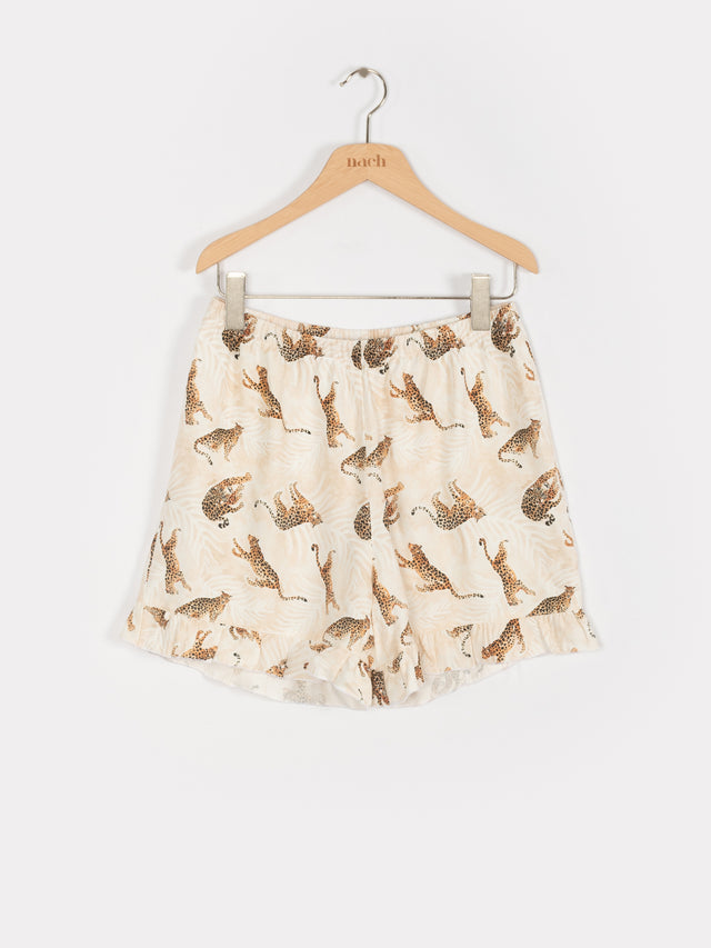 nach bijoux Short upcyclé léopard - Nach x Argile Studio