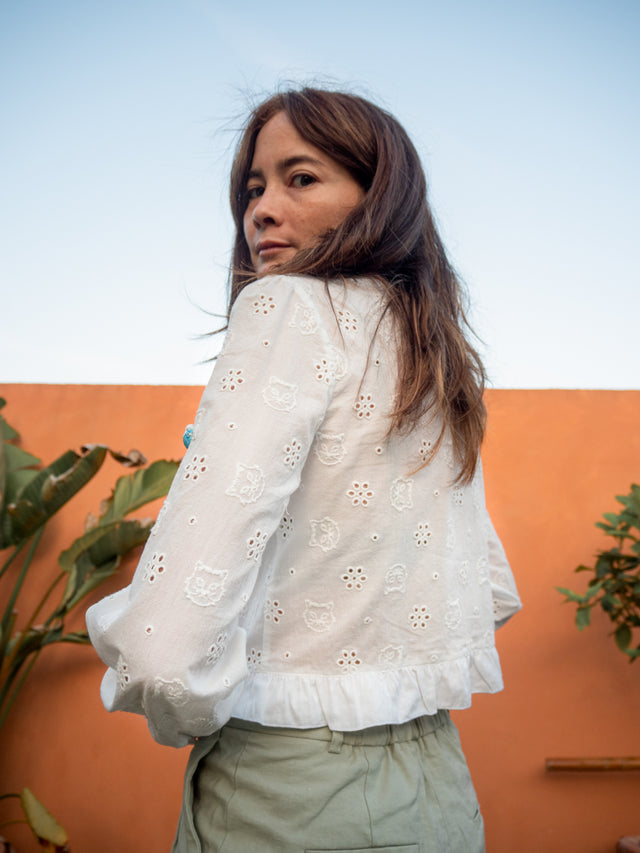 Nach Bijoux Top Upcyclé Broderie Anglaise - Nach X Argile Studio