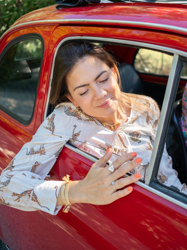 Nach Bijoux Top Upcyclé Léopard - Nach X Argile Studio