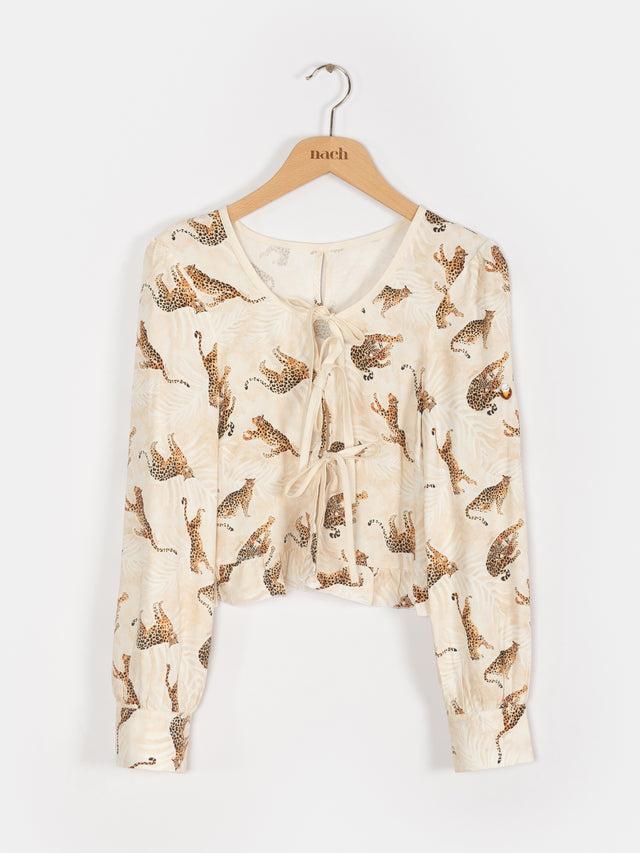 Nach Bijoux Top Upcyclé Léopard - Nach X Argile Studio