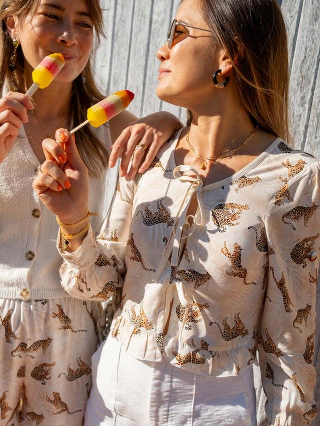 nach bijoux Top upcyclé léopard - Nach x Argile Studio